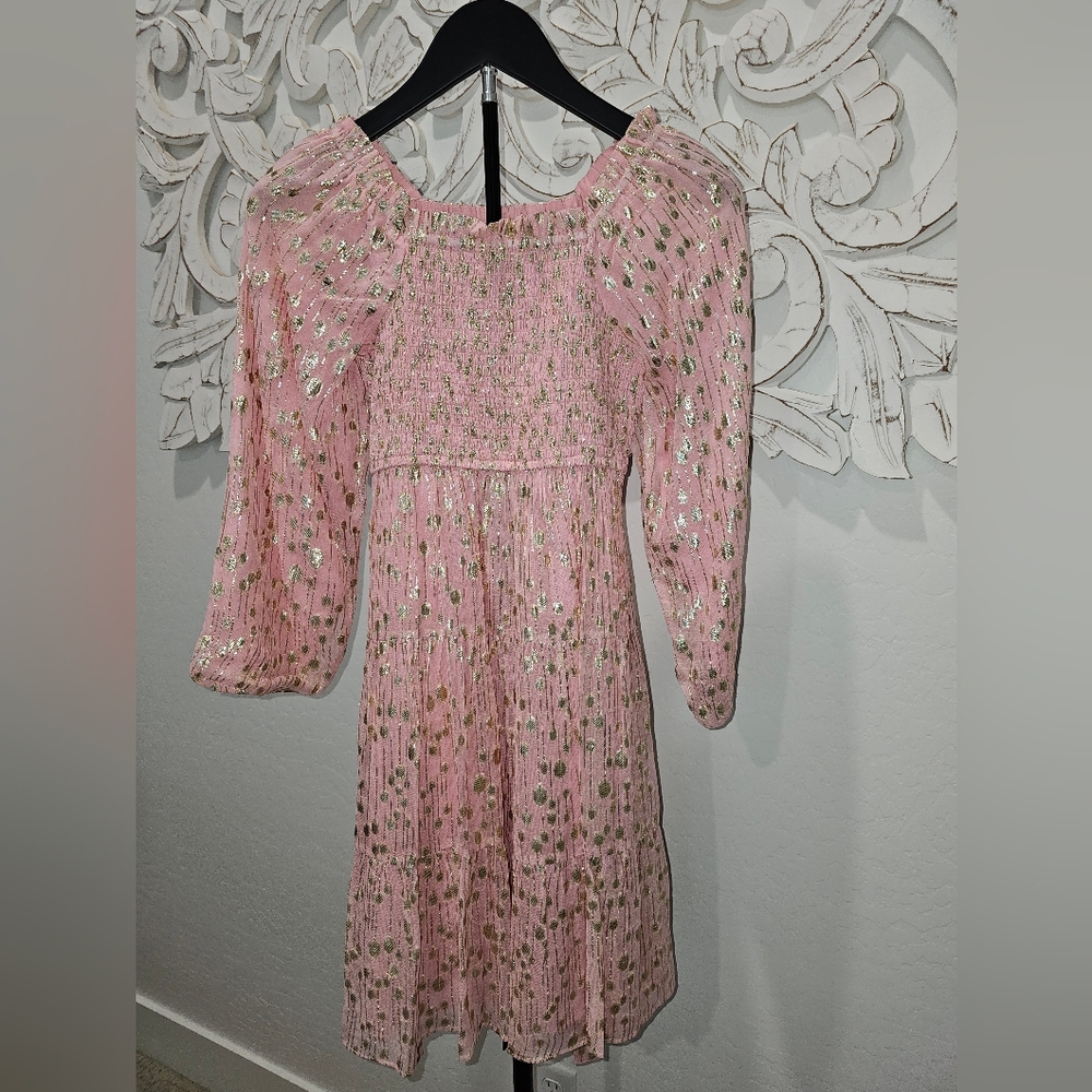 NWT "a loves a girl"  Pink and Gold Girl's Dress